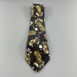 Studio 890 Black / Gold Golf Bags Men's Tie 4' x 60"